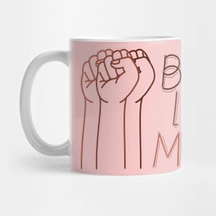 black lives matter with fists Mug